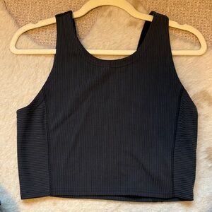 lululemon athletica Black Ribbed Soft Stream Tank